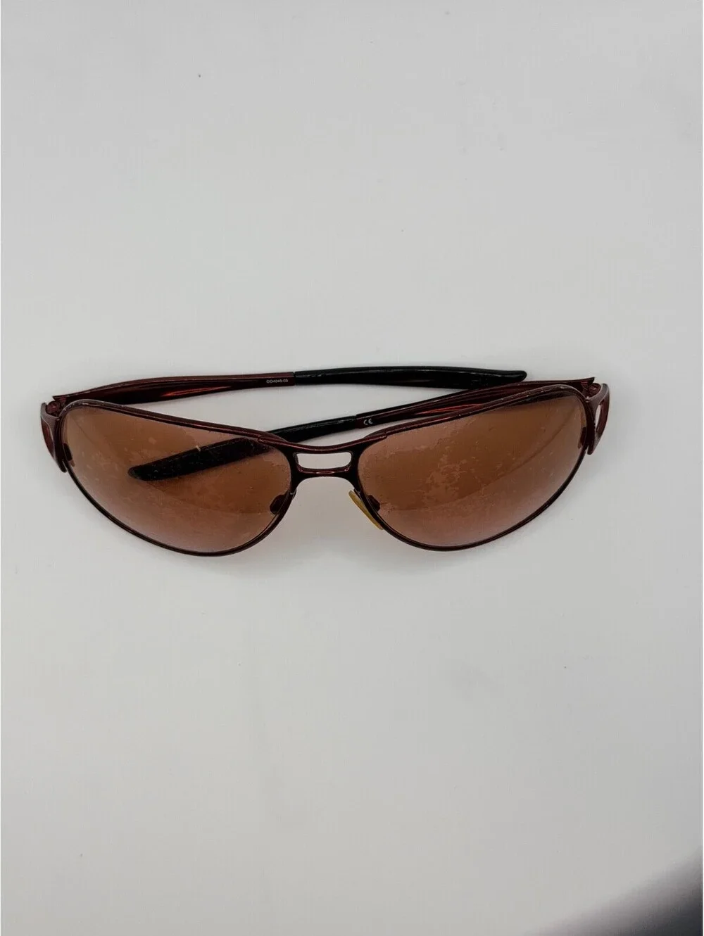 Oakley Hinder Sunglasses 004043-03 Burgundy Bronze Frame Needs New Lenses